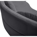 Manufacturer Color_Grey -- Vivacious 169" Grey Velvet Upholstered 3 pc Sectional IMAGE 17
