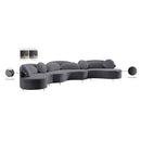  Manufacturer Color_Grey -- Vivacious 169" Grey Velvet Upholstered 3 pc Sectional IMAGE 20