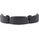  Manufacturer Color_Grey -- Vivacious 169" Grey Velvet Upholstered 3 pc Sectional IMAGE 6
