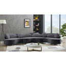  Manufacturer Color_Grey -- Vivacious 169" Grey Velvet Upholstered 3 pc Sectional IMAGE 8