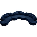  Manufacturer Color_Navy -- Vivacious 169" Navy Velvet Upholstered 3 pc Sectional IMAGE 11