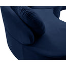  Manufacturer Color_Navy -- Vivacious 169" Navy Velvet Upholstered 3 pc Sectional IMAGE 14