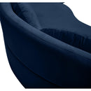  Manufacturer Color_Navy -- Vivacious 169" Navy Velvet Upholstered 3 pc Sectional IMAGE 17