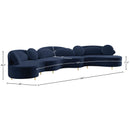  Manufacturer Color_Navy -- Vivacious 169" Navy Velvet Upholstered 3 pc Sectional IMAGE 19