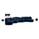  Manufacturer Color_Navy -- Vivacious 169" Navy Velvet Upholstered 3 pc Sectional IMAGE 20