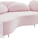  Manufacturer Color_Pink -- Vivacious 169" Pink Velvet Upholstered 3 pc Sectional IMAGE 16