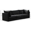 Meridian Jacob Black Velvet Modular Sofa IMAGE 10