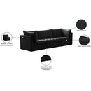 Meridian Jacob Black Velvet Modular Sofa IMAGE 11