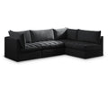  Manufacturer Color_Black -- Meridian Jacob Fabric 4 pc Sectional IMAGE 1