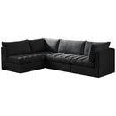  Manufacturer Color_Black -- Meridian Jacob Fabric 4 pc Sectional IMAGE 2