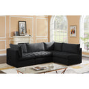  Manufacturer Color_Black -- Meridian Jacob Fabric 4 pc Sectional IMAGE 3