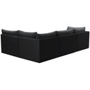  Manufacturer Color_Black -- Meridian Jacob Fabric 4 pc Sectional IMAGE 5
