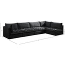  Manufacturer Color_Black -- Meridian Jacob Fabric 5 pc Sectional IMAGE 14