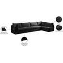  Manufacturer Color_Black -- Meridian Jacob Fabric 5 pc Sectional IMAGE 15