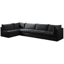  Manufacturer Color_Black -- Meridian Jacob Fabric 5 pc Sectional IMAGE 2
