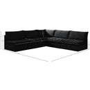  Manufacturer Color_Black -- Meridian Jacob Fabric 5 pc Sectional IMAGE 10