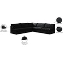 Meridian Jacob Black Velvet Modular Sectional IMAGE 11