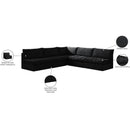  Manufacturer Color_Black -- Meridian Jacob Fabric 5 pc Sectional IMAGE 11