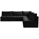  Manufacturer Color_Black -- Meridian Jacob Fabric 5 pc Sectional IMAGE 6
