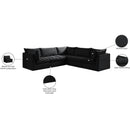  Manufacturer Color_Black -- Meridian Jacob Fabric 5 pc Sectional IMAGE 13