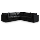  Manufacturer Color_Black -- Meridian Jacob Fabric 5 pc Sectional IMAGE 1