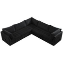  Manufacturer Color_Black -- Meridian Jacob Fabric 5 pc Sectional IMAGE 4