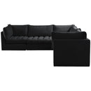  Manufacturer Color_Black -- Meridian Jacob Fabric 5 pc Sectional IMAGE 5
