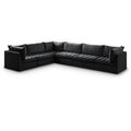  Manufacturer Color_Black -- Meridian Jacob Fabric 6 pc Sectional IMAGE 1