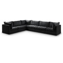  Manufacturer Color_Black -- Meridian Jacob Fabric 6 pc Sectional IMAGE 1