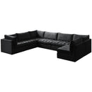  Manufacturer Color_Black -- Meridian Jacob Fabric 7 pc Sectional IMAGE 2