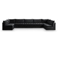  Manufacturer Color_Black -- Meridian Jacob Fabric 7 pc Sectional IMAGE 1