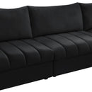 Meridian Jacob Black Velvet Modular Sectional IMAGE 11