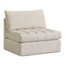  Manufacturer Color_Cream -- Jacob Cream Velvet Upholstered Modular Armless Chair IMAGE 1