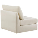  Manufacturer Color_Cream -- Jacob Cream Velvet Upholstered Modular Armless Chair IMAGE 3