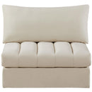  Manufacturer Color_Cream -- Jacob Cream Velvet Upholstered Modular Armless Chair IMAGE 4