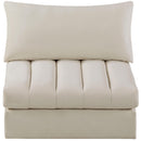  Manufacturer Color_Cream -- Jacob Cream Velvet Upholstered Modular Armless Chair IMAGE 5