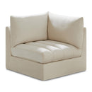  Manufacturer Color_Cream -- Jacob Cream Velvet Upholstered Modular Corner Chair IMAGE 1