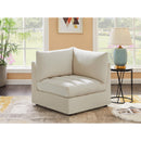  Manufacturer Color_Cream -- Jacob Cream Velvet Upholstered Modular Corner Chair IMAGE 2