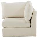  Manufacturer Color_Cream -- Jacob Cream Velvet Upholstered Modular Corner Chair IMAGE 6