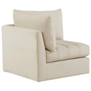  Manufacturer Color_Cream -- Jacob Cream Velvet Upholstered Modular Corner Chair IMAGE 7