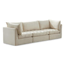  Manufacturer Color_Cream -- Jacob 103" Cream Velvet Upholstered 3 pc Modular Sofa IMAGE 1