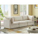  Manufacturer Color_Cream -- Jacob 103" Cream Velvet Upholstered 3 pc Modular Sofa IMAGE 2