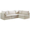 Meridian Jacob Fabric Sectional 649Cream-Sec4A IMAGE 1