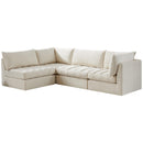  Manufacturer Color_Cream -- Jacob 103" Cream Velvet Upholstered 4 pc Modular Sectional IMAGE 2