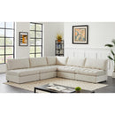  Manufacturer Color_Cream -- Jacob 107" Cream Velvet Upholstered 5 pc Modular Sectional IMAGE 2