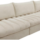  Manufacturer Color_Cream -- Jacob 140" Cream Velvet Upholstered 6 pc Modular Sectional IMAGE 4