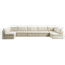  Manufacturer Color_Cream -- Jacob 177" Cream Velvet Upholstered 7 pc Modular Sectional IMAGE 5