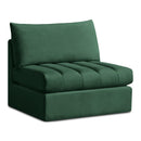  Manufacturer Color_Green -- Jacob Green Velvet Upholstered Modular Armless Chair IMAGE 1