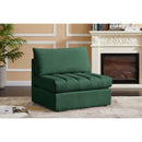  Manufacturer Color_Green -- Jacob Green Velvet Upholstered Modular Armless Chair IMAGE 2
