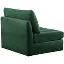  Manufacturer Color_Green -- Jacob Green Velvet Upholstered Modular Armless Chair IMAGE 3